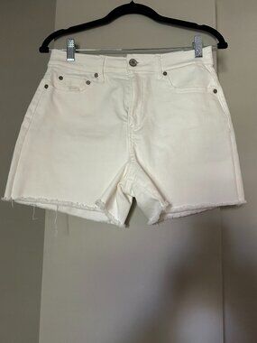 Zenana White Denim Shorts